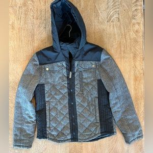 INC International Concepts Grey and Black Quilted Jacket